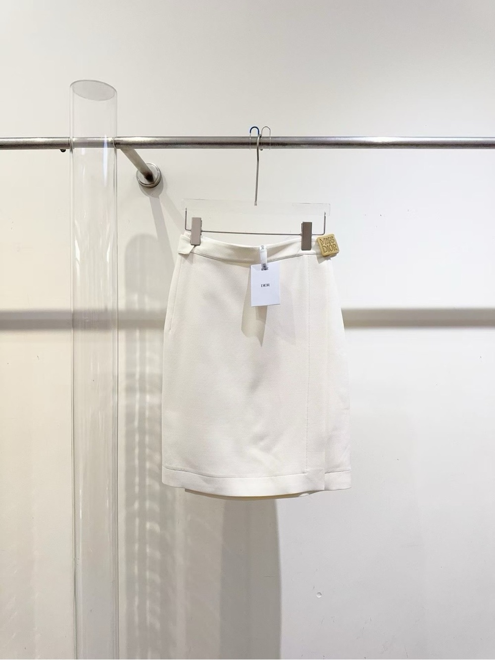 🚩steal Dior Cream Structured Mini Skirt